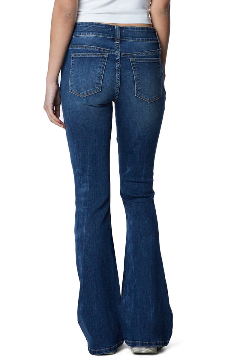 HINT OF BLU Fun Mid Rise Slim Flare Jeans, Alternate, color,