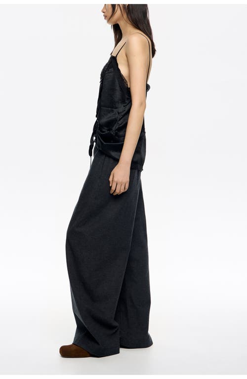 Bimba Y Lola Wide Leg Jogger Trousers In Black