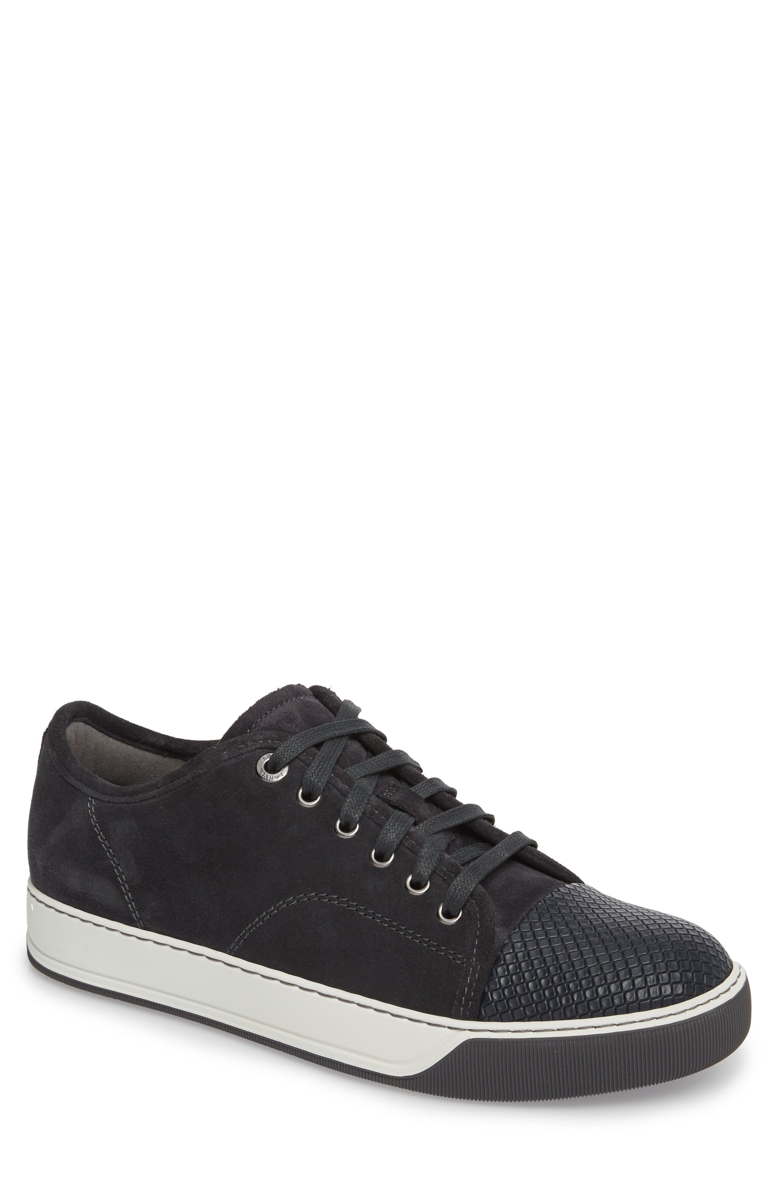 Lanvin Classic Textured Cap Toe Sneaker, Main, color, 