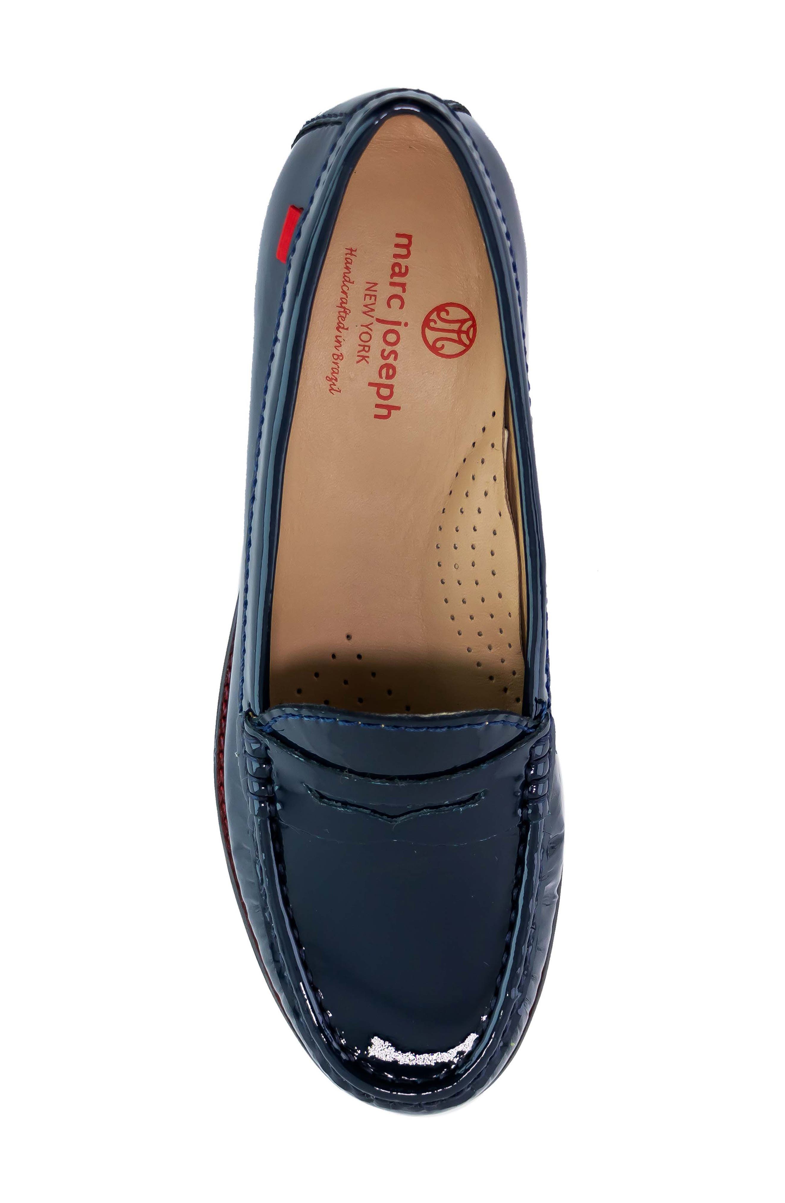 East Village Patent Leather Penny Loafer, Alternate, color, NAVY PATENT