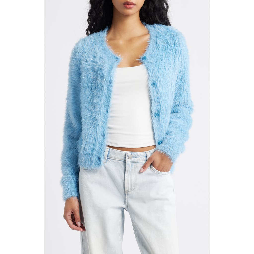 Bp. Sparkle Fuzzy Cardigan In Multi