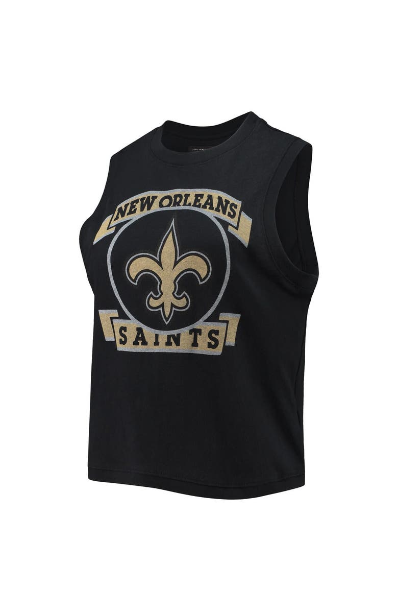 Junk Food Women's Junk Food Black New Orleans Saints Rib Ranger Muscle Tank Top, Alternate, color, Black