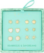 Leith Seabreeze & Daydreams Set of 6 Sealife Stud Earrings