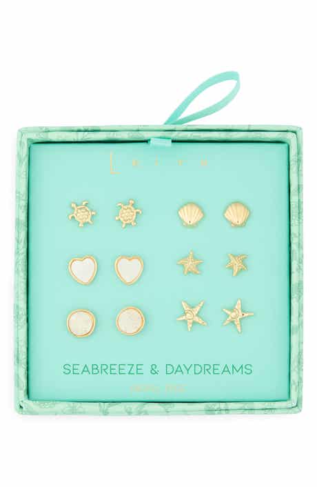 Leith Seabreeze & Daydreams Set of 6 Sealife Stud Earrings