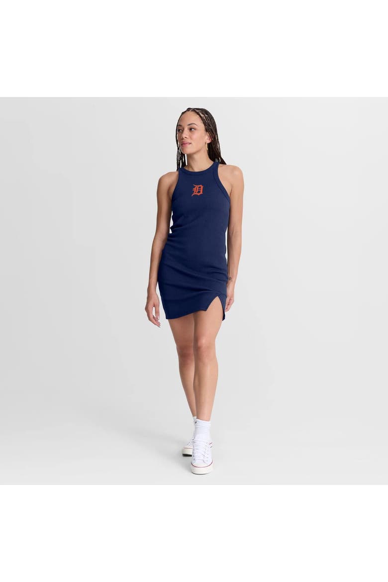 Women's Fanatics  Navy Detroit Tigers Tri-Blend Ribbed Sleeveless Dress, Alternate, color, Navy