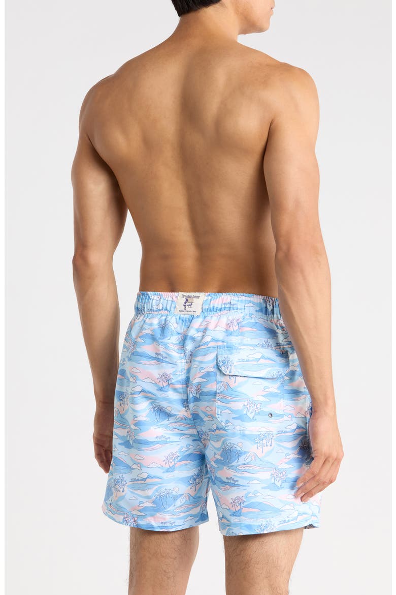 Scenic Island Volley Swim Trunks, Alternate, color, BLUE