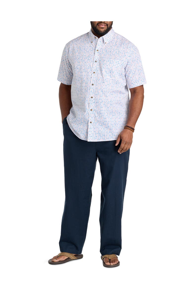 Harbor Bay by DXL Big & Tall Easy-Care Dashes Sport Shirt, Alternate, color, White Multi