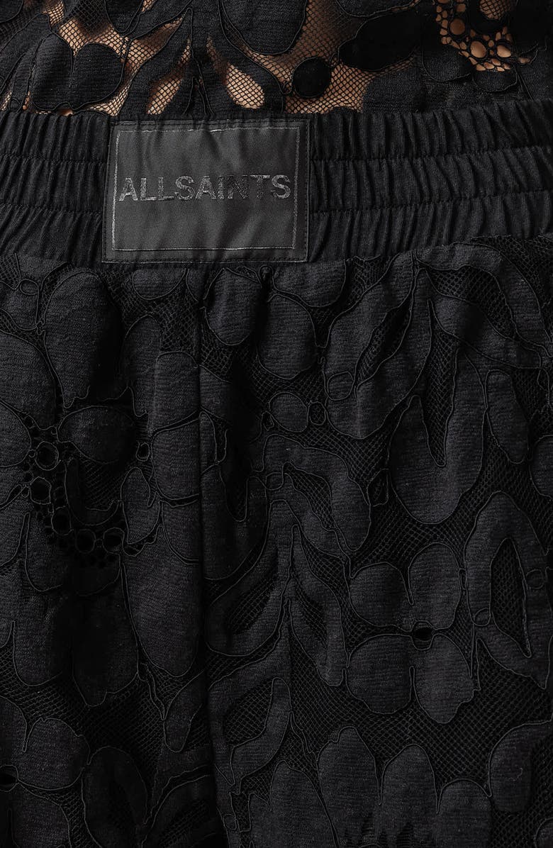 AllSaints Amelie Lace Shorts, Alternate, color, Black
