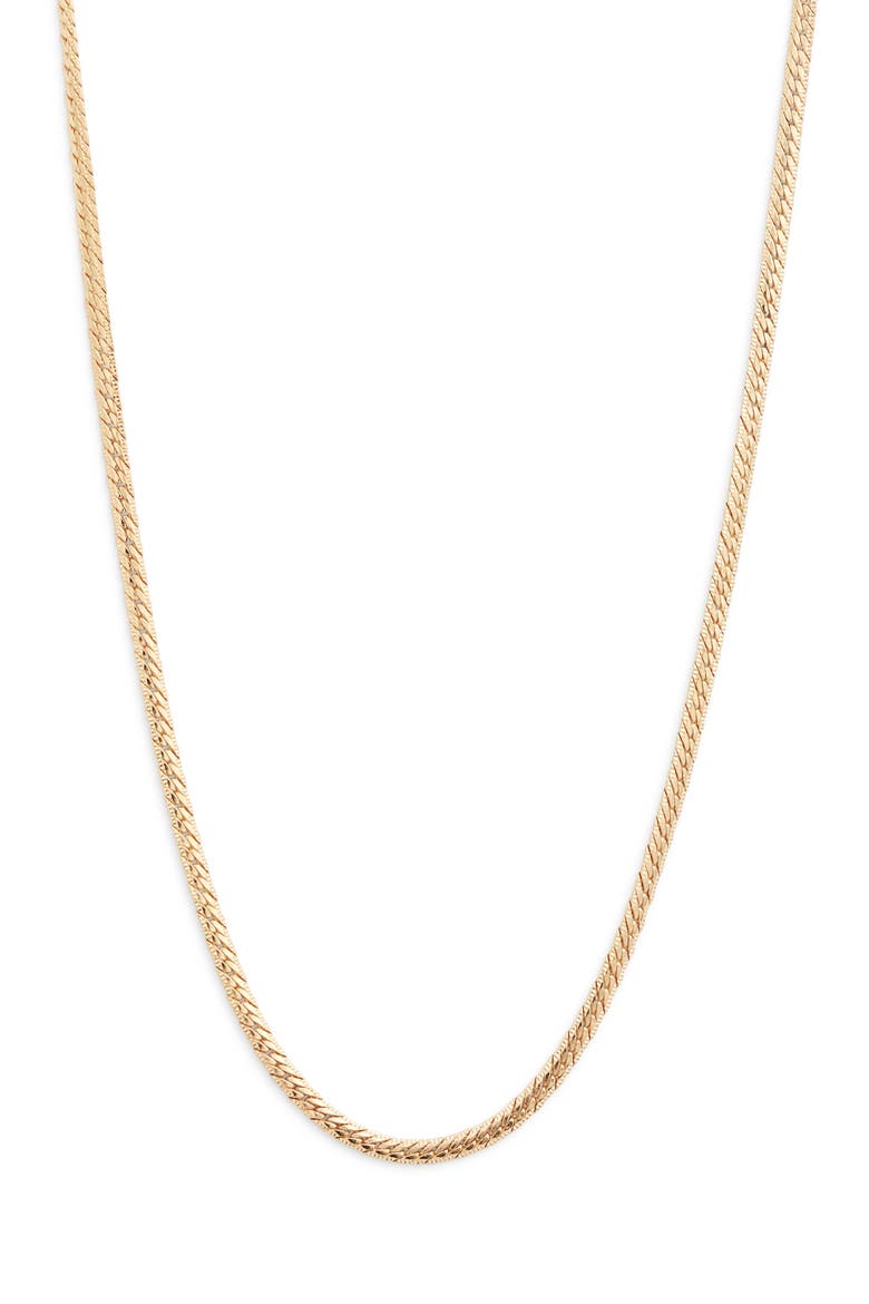 Safu Herringbone Chain Necklace, Main, color, GOLD