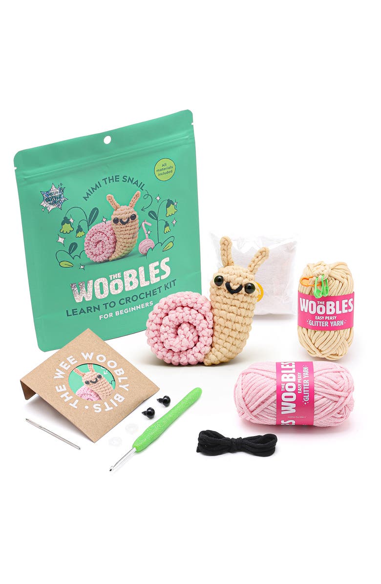 THE WOOBLES Snail Crochet Kit, Alternate, color, Pink