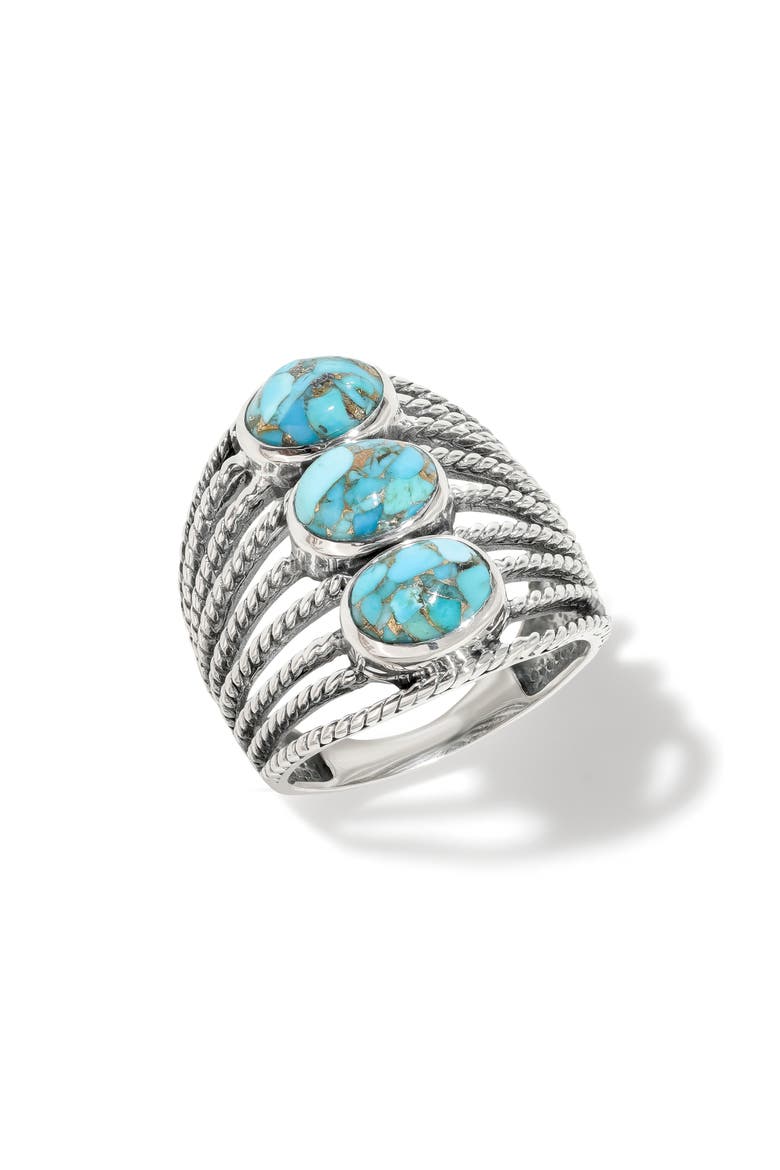Stabilized Turquoise Multiband Ring, Main, color, BLUE