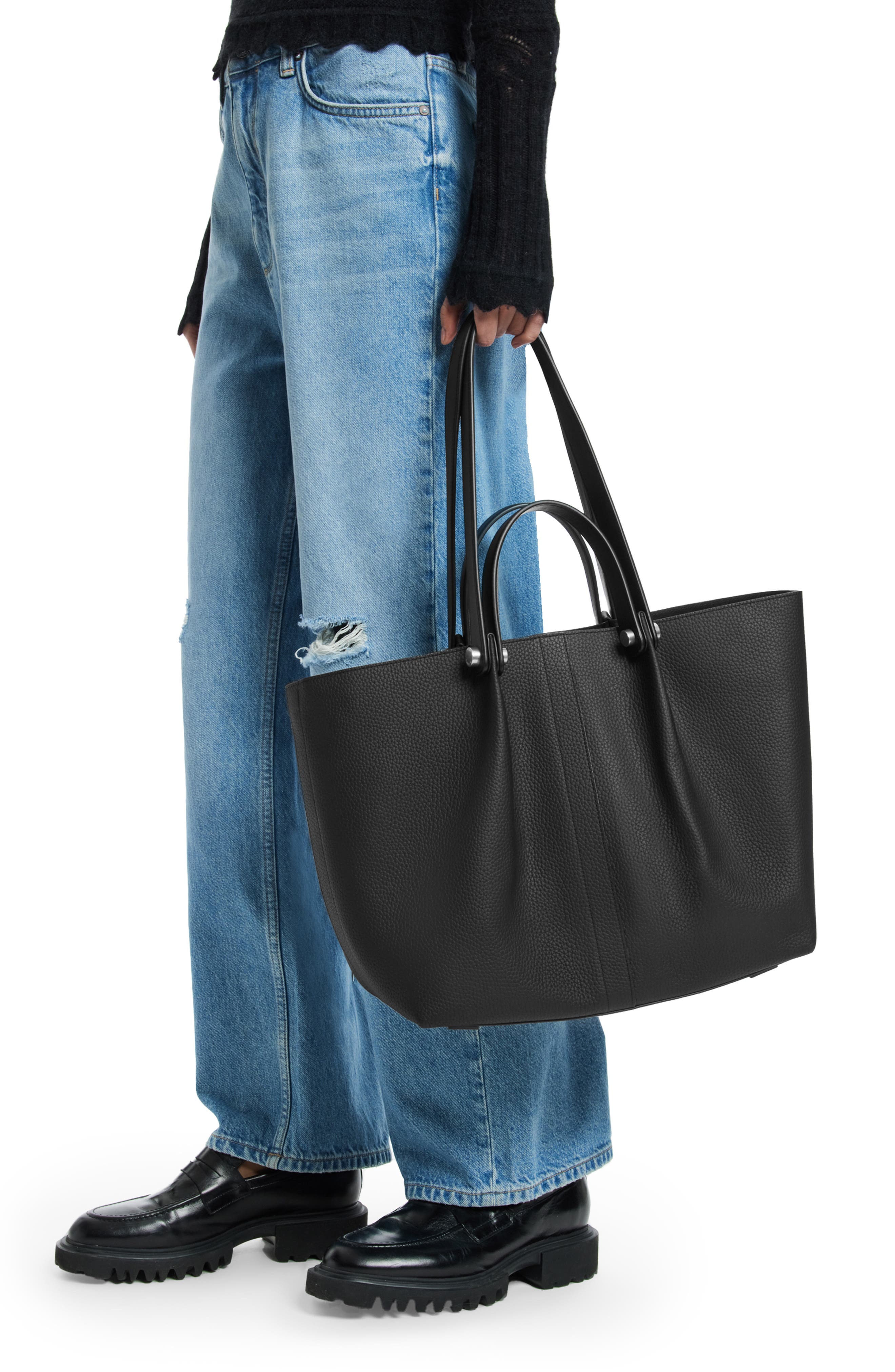 AllSaints Small Allington Tote, Alternate, color, 