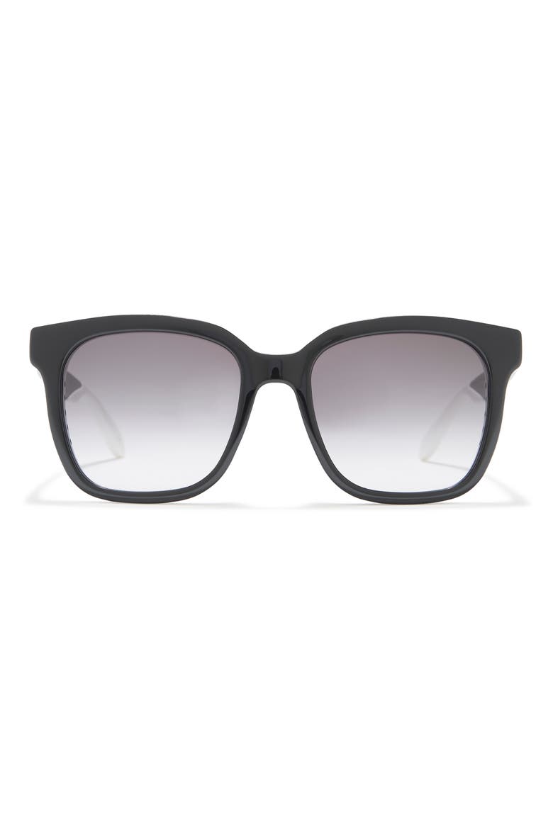 55mm Square Sunglasses, Main, color, BLACK BLACK GREY