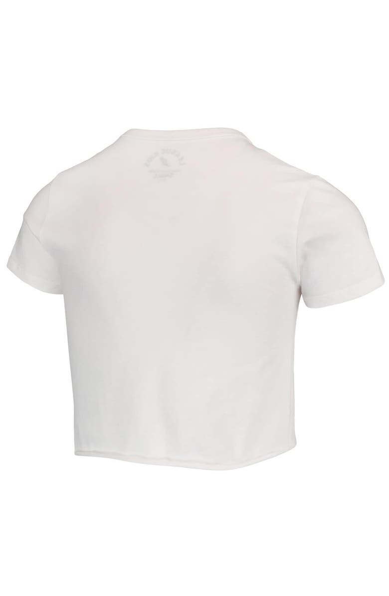 LEAGUE COLLEGIATE WEAR Girls Youth League Collegiate Wear White Oregon Ducks Cropped T-Shirt, Alternate, color,
