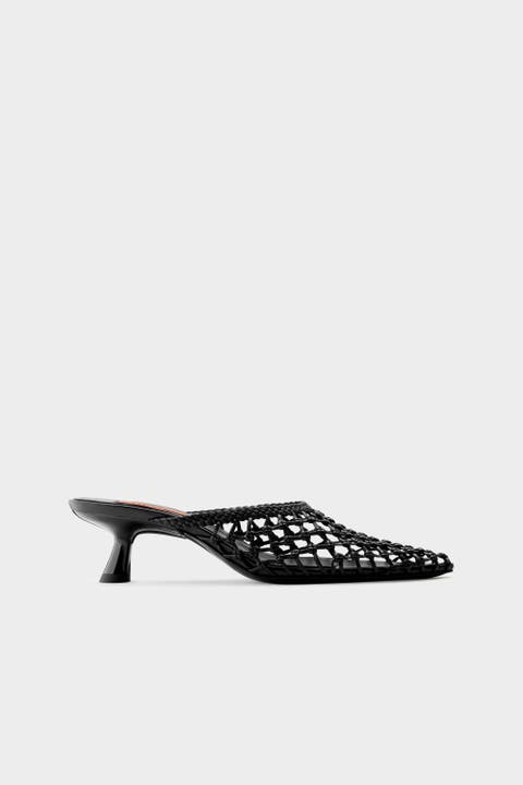 Knotted Gala Mule Kitten Heel