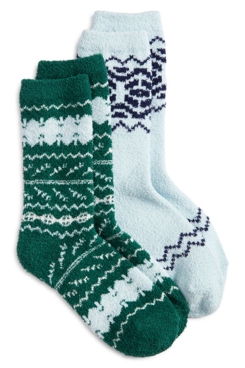 Cozy Assorted 2-Pack Crew Socks, Main, color, WINTER FAIRISLE