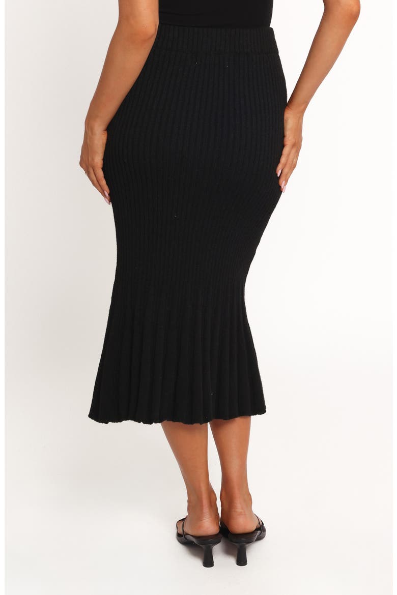 Balla Rib Midi Skirt, Alternate, color, BLACK