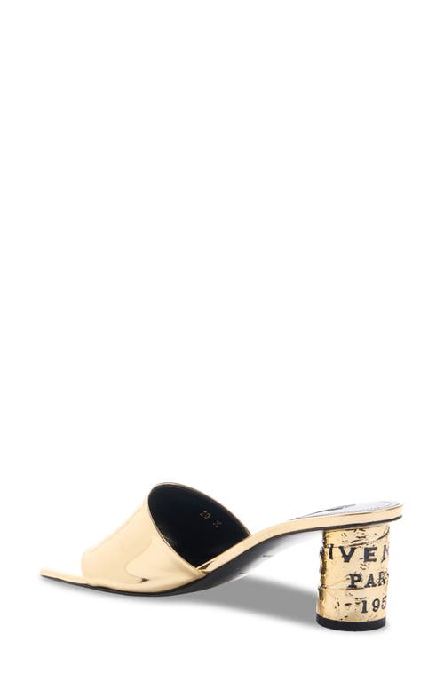 Givenchy Logo Heel Sandal In Gold