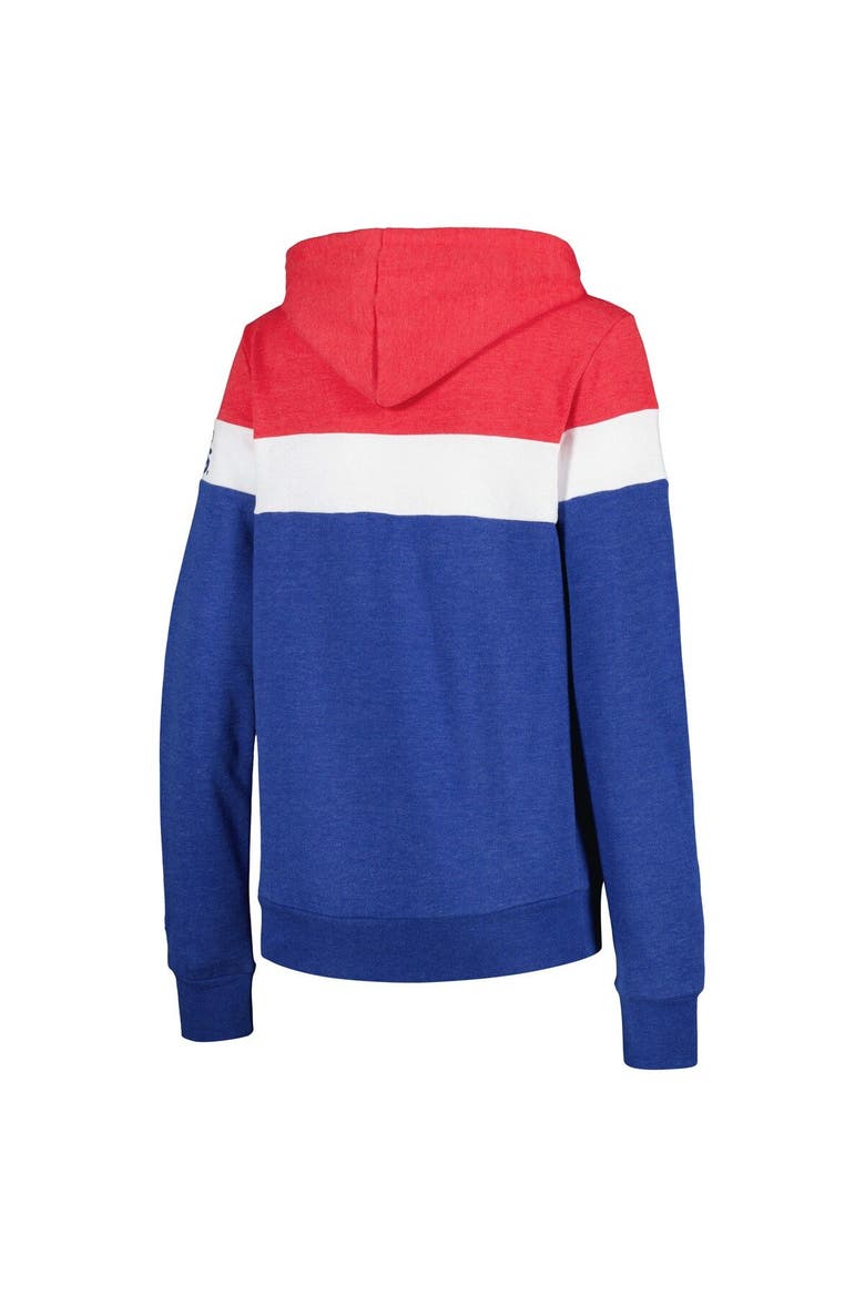 Women's New Era Heather Royal Chicago Cubs Colorblock Full-Zip Hoodie Jacket, Alternate, color, Heather Royal