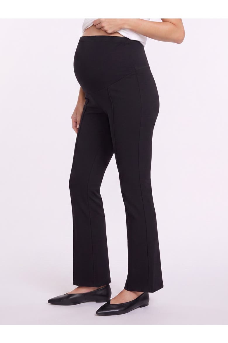 Secret Fit Over the Belly Full Length Ponte Pant, Alternate, color, Black