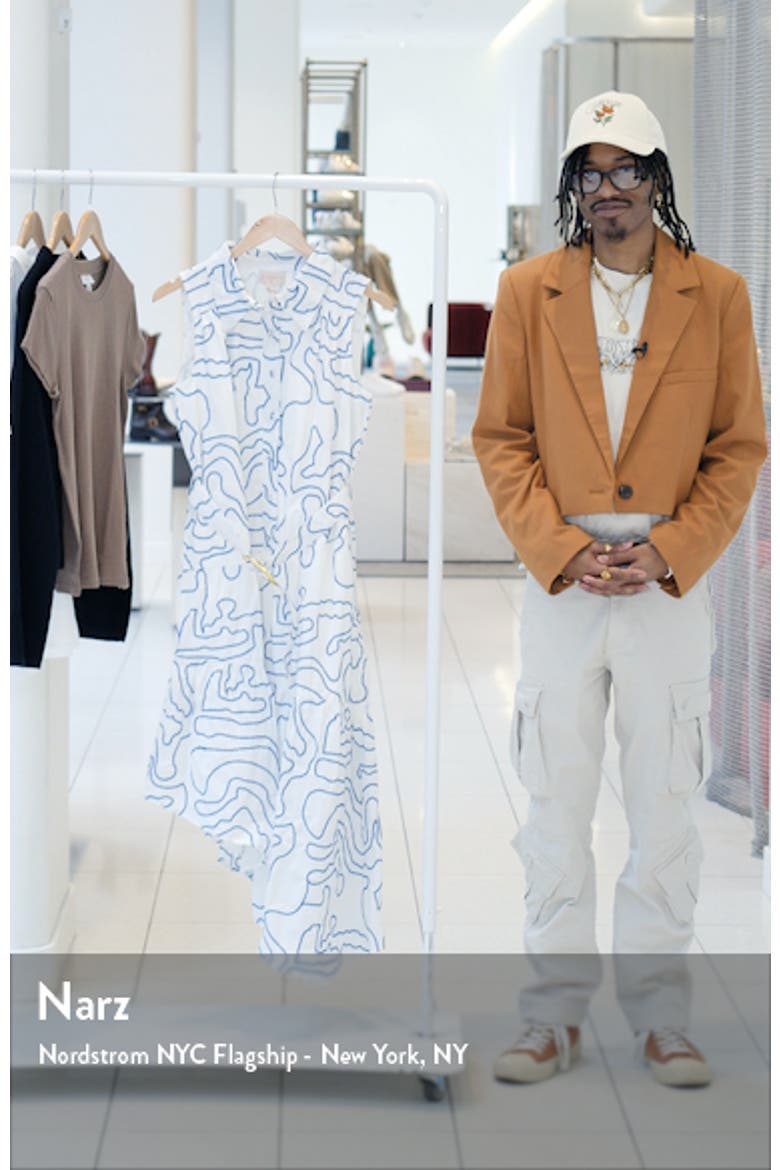 Colleen Embroidered Belted Midi Shirtdress video