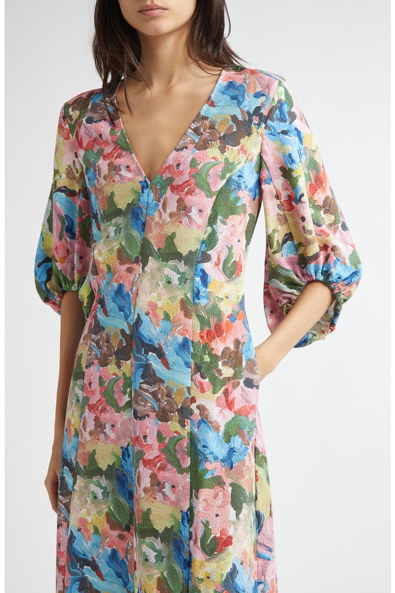 Floral Midi Dress, Alternate, color, LOVES ME LOVES ME NOT