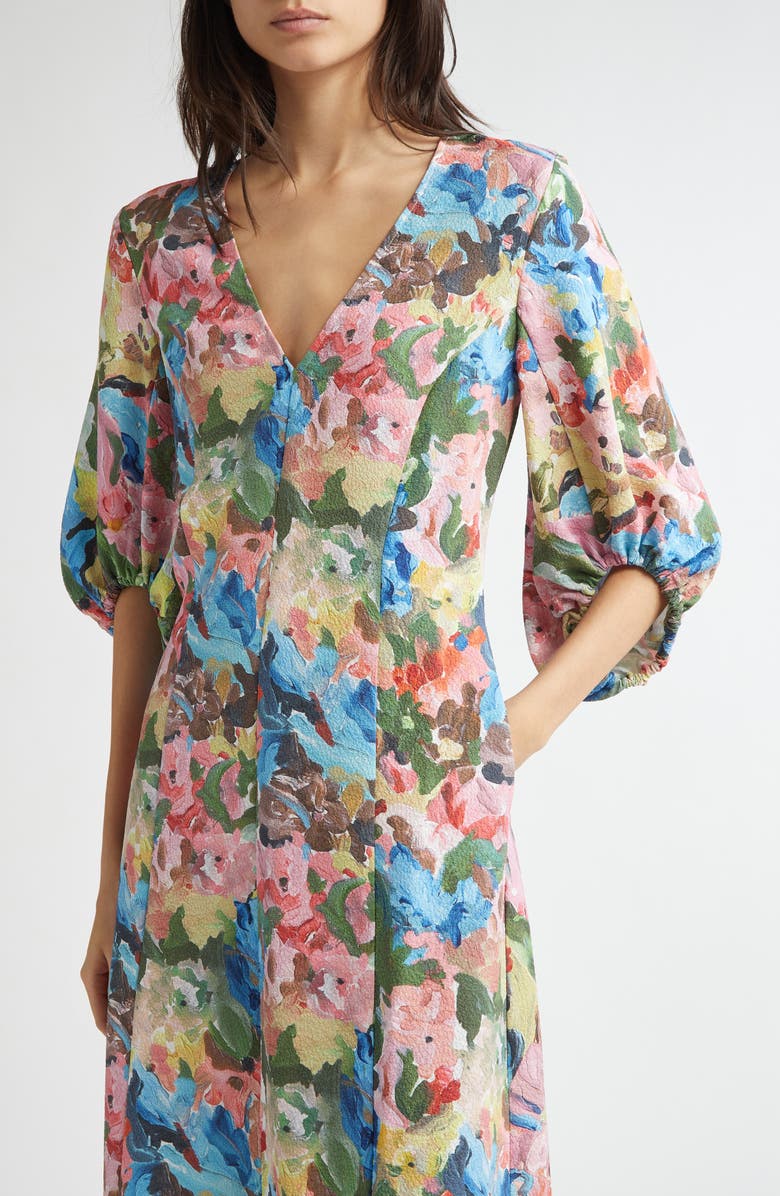 Stine Goya Floral Midi Dress, Alternate, color,