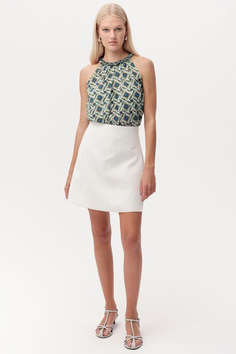 Carressa Elasticated Waist Linen Woven Shorts