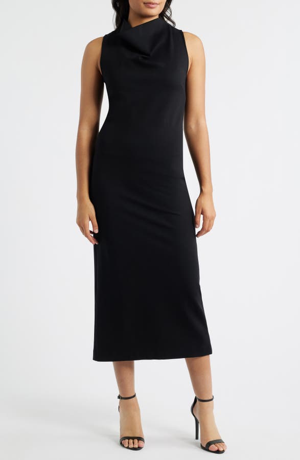 Ponte Sleeveless Midi Dress