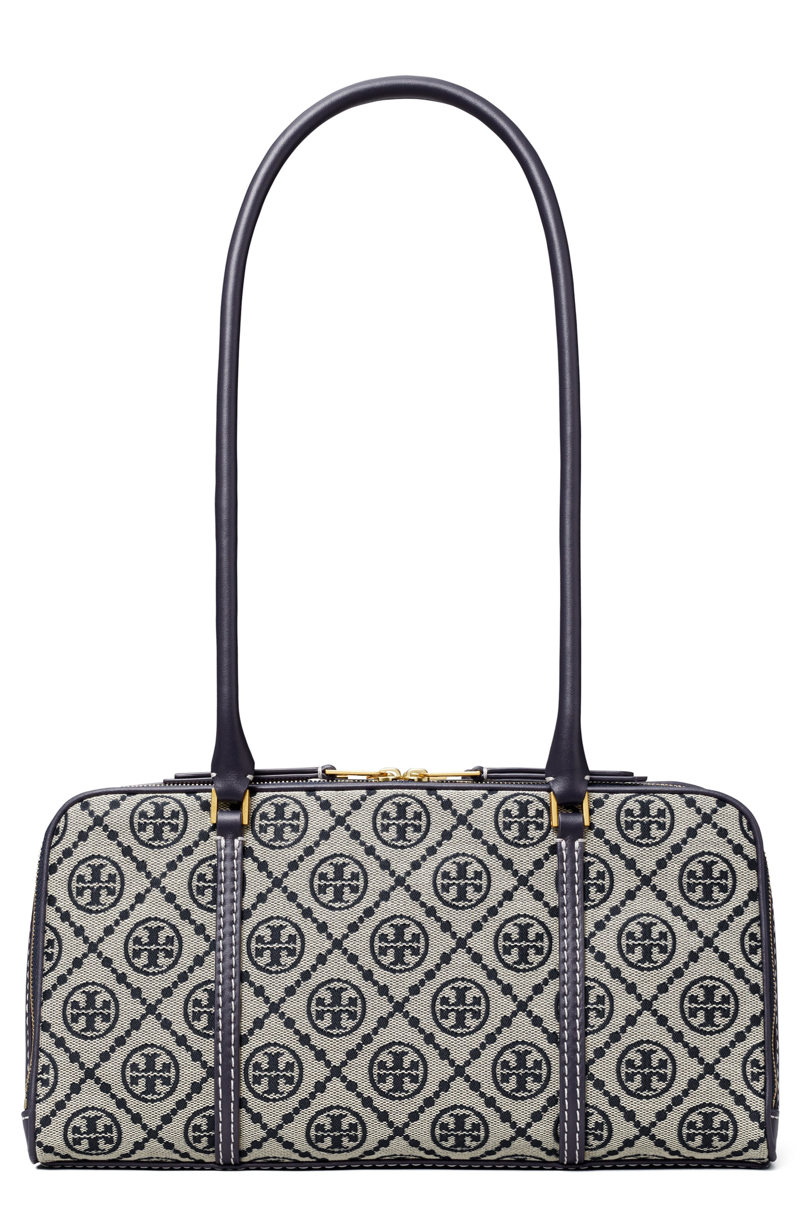 Tory Burch T Monogram Small Marshmallow Leather Satchel, Main, color, 