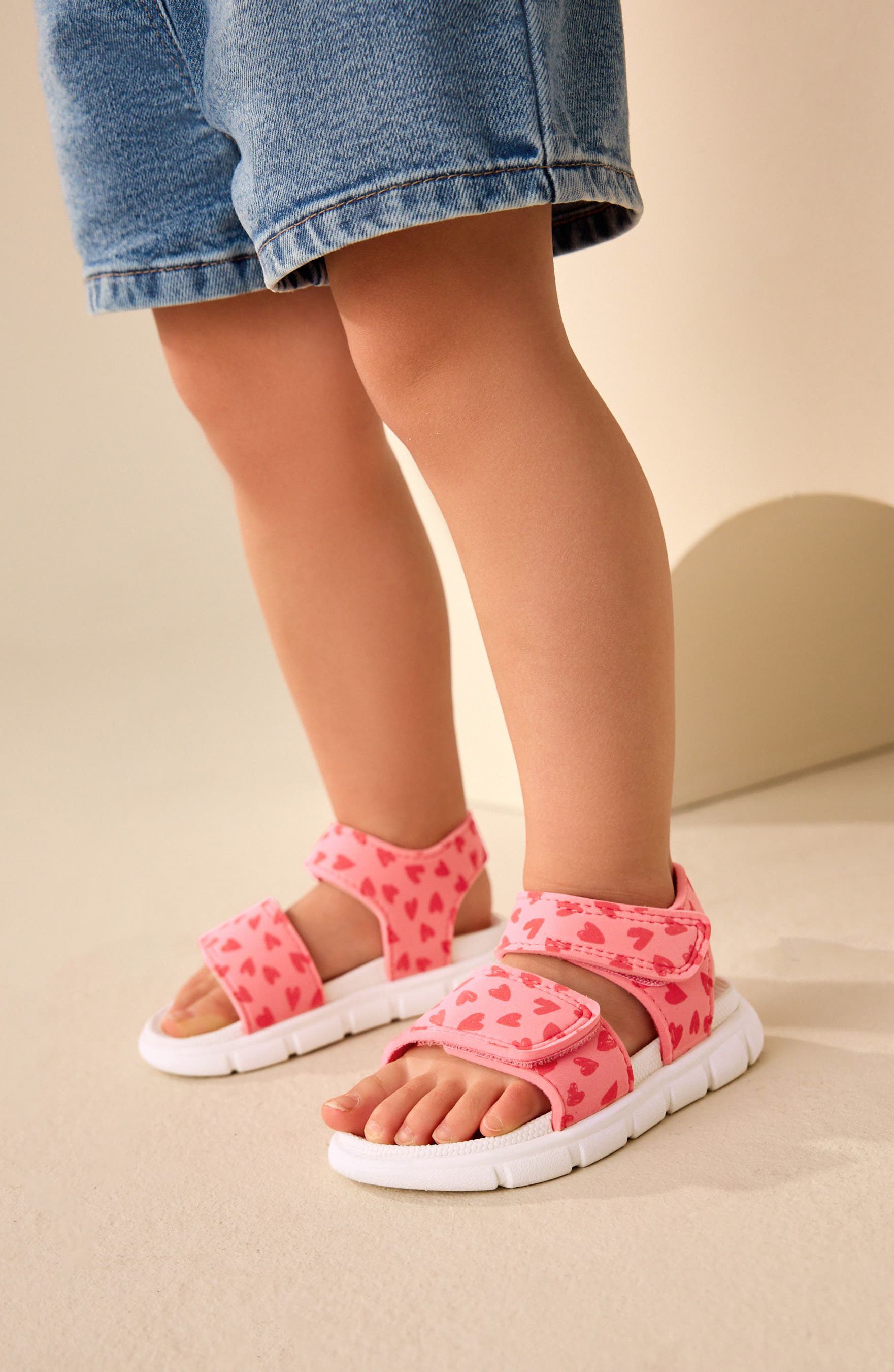 NEXT Kids' Print Adjustable Sandal, Alternate, color, Pink Multi