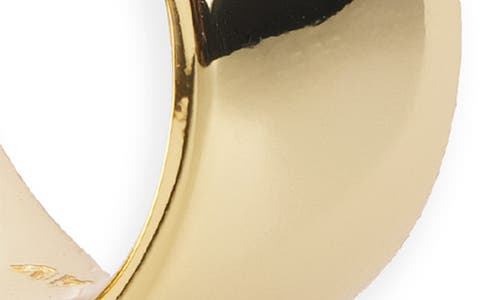 Argento Vivo Wide Polished Hoop Earrings In Gold