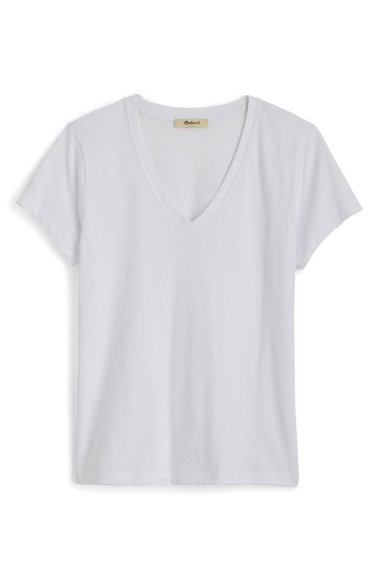 Madewell V-Neck Cotton Slub T-Shirt, Alternate, color, 