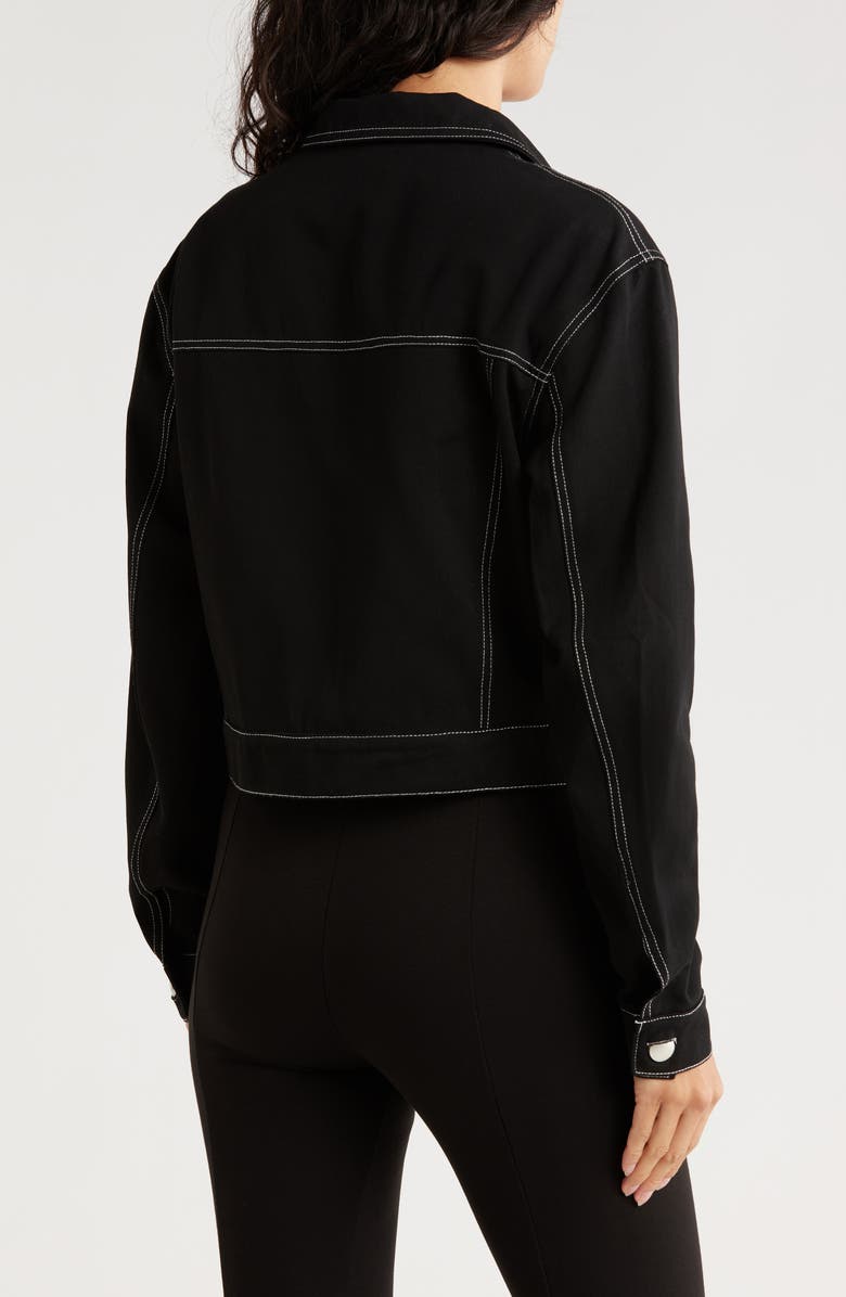 AREA STARS Topstitch Mod Barn Jacket, Alternate, color, Black