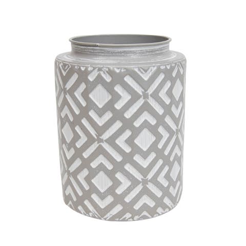 Small Gray Metal Vase