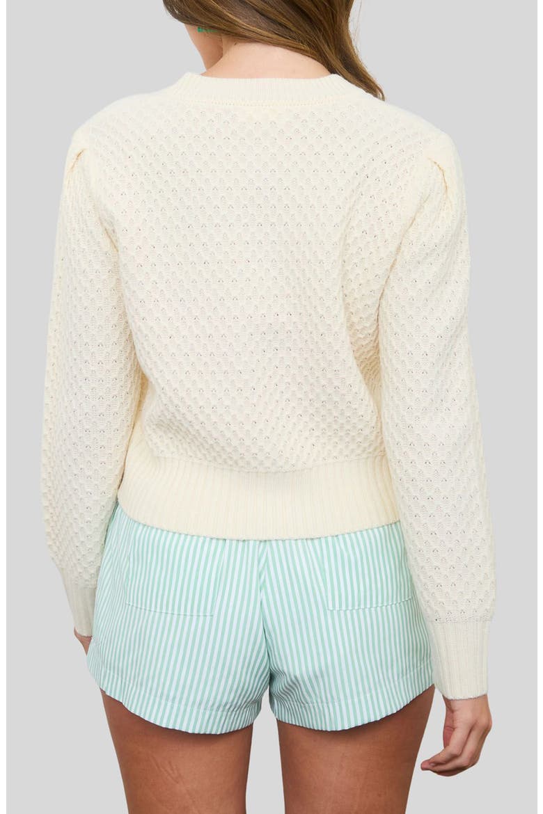 Cherry Embroidered Cardigan, Alternate, color, CREAM