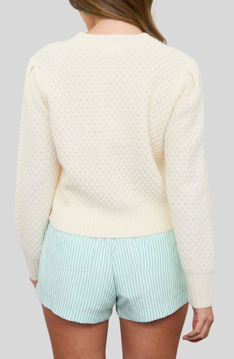 Blu Pepper Cherry Embroidered Cardigan, Alternate, color, Cream