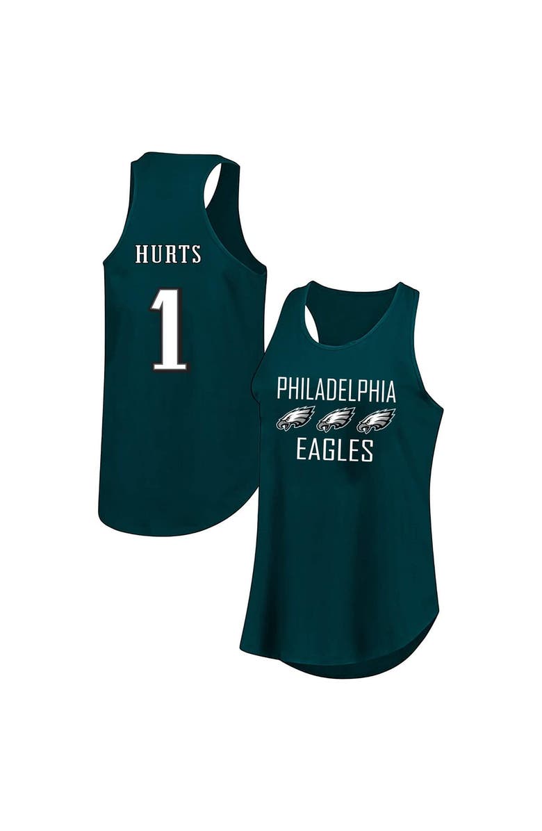 FANATICS Women's Fanatics Jalen Hurts Green Philadelphia Eagles Plus Size Name & Number Tank Top, Alternate, color, Green