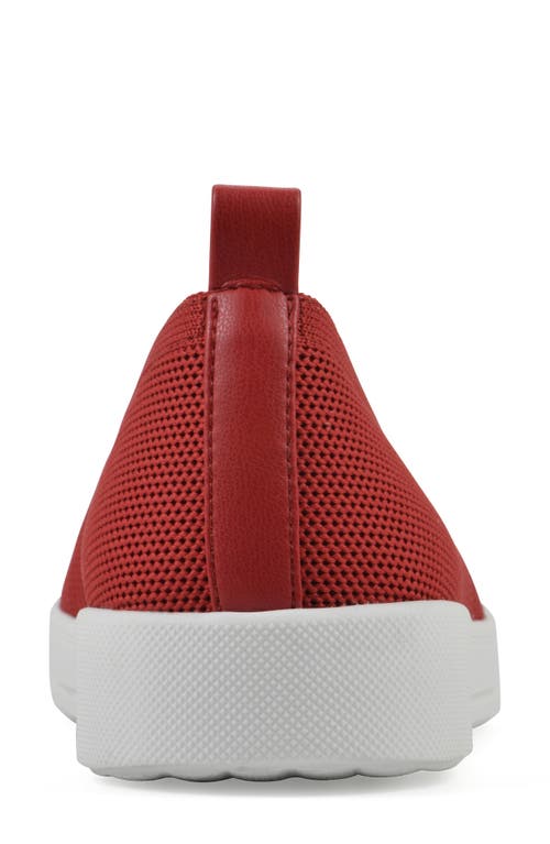 White Mountain Footwear Upright Woven Slip-on Sneaker In Cruella Red Fabric