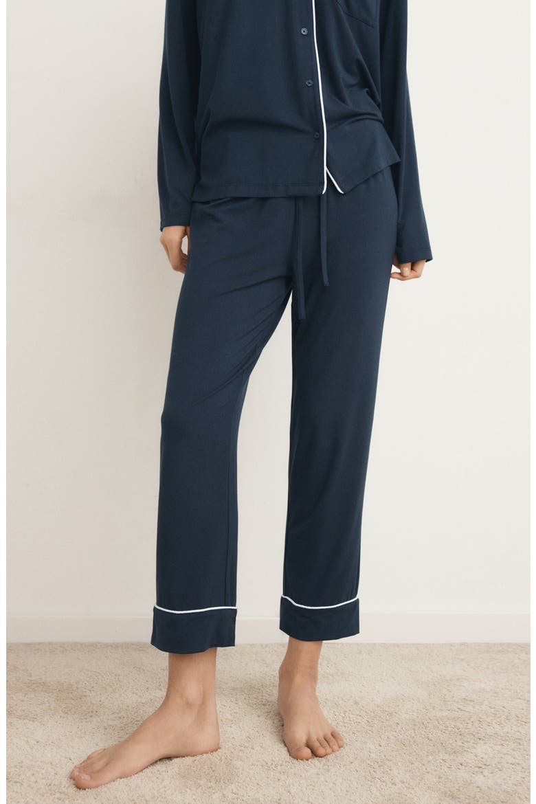 Piped Pajamas, Alternate, color, INDIGO BLUE