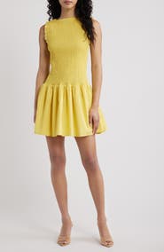 WAYF Esme Smocked Sleeveless Minidress
