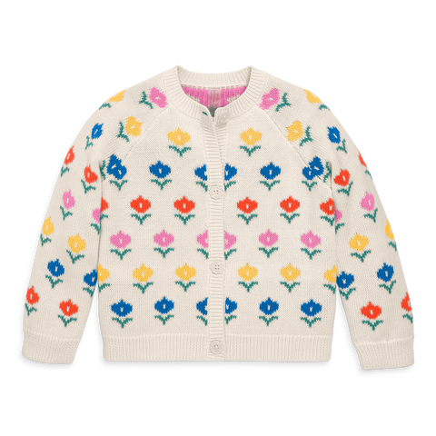 Kids Cardigan In Fall Florals