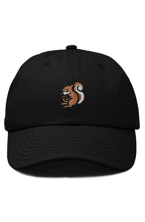 Squirrel Embroidered Outdoor Cap