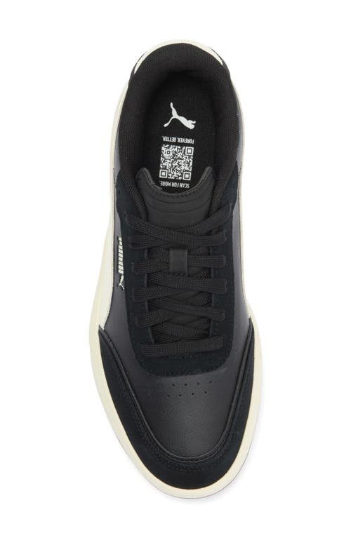 Puma Club Pearl Trainer Sneaker In Black-alpine Snow