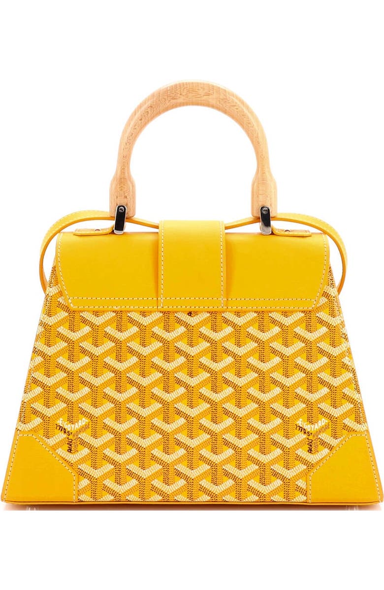Pre-Owned Goyard Saigon Top Handle Bag Coated Canvas with Leather PM, Alternate, color, Yellow