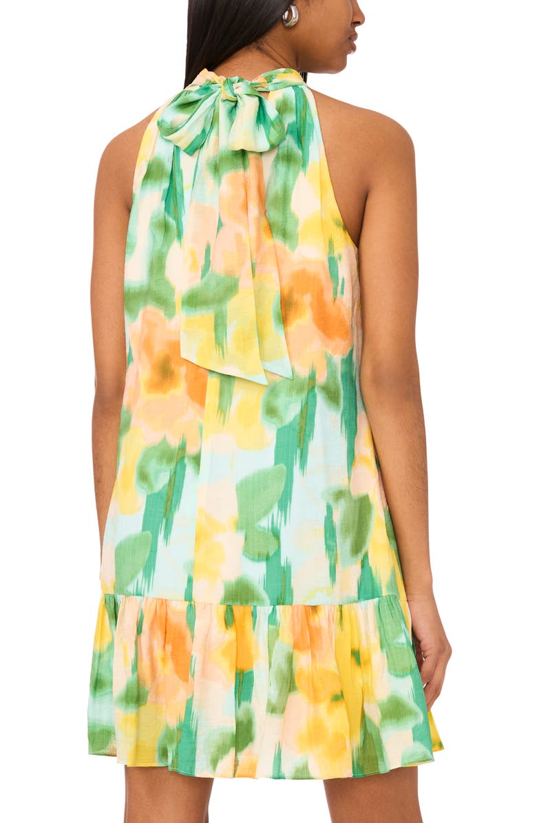 Halogen<sup>®</sup> Floral High Neck Minidress, Alternate, color, Beach Glass