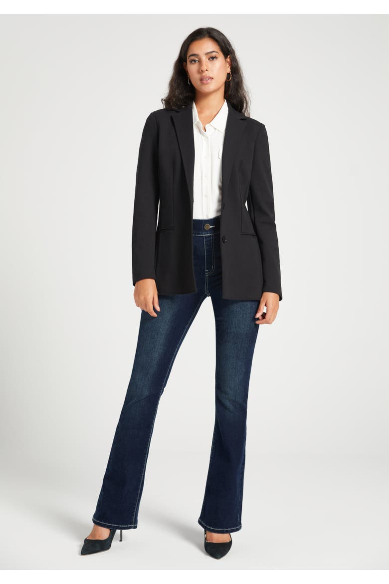 Classic Blazer Stretch Ponte, Alternate, color, Black