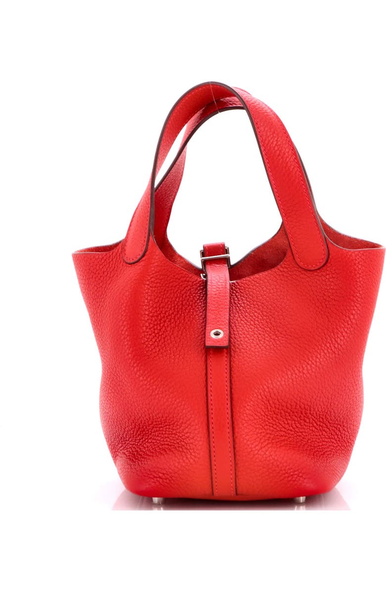 Pre-Owned Hermes Picotin Lock Bag Clemence PM, Main, color, Rouge Casaque