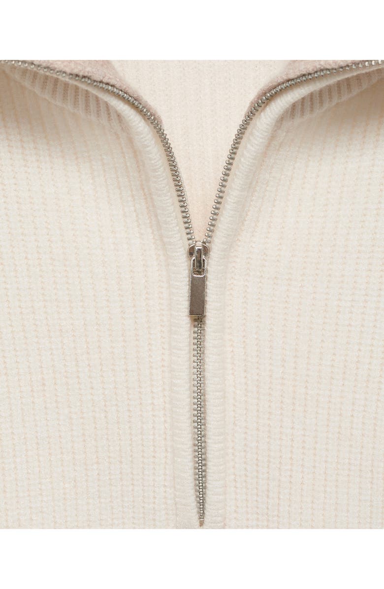 MANGO Half Zip Sweater, Alternate, color, Light/ Pastel Grey