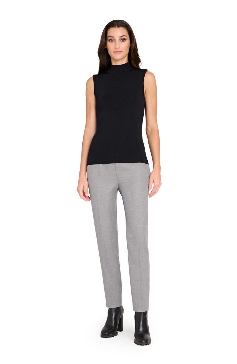 Tahari ASL Herringbone Cigarette Pants, Alternate, color, Heather Grey